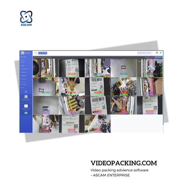 ASCAM ENTERPRISE multi-camera live monitoring dashboard